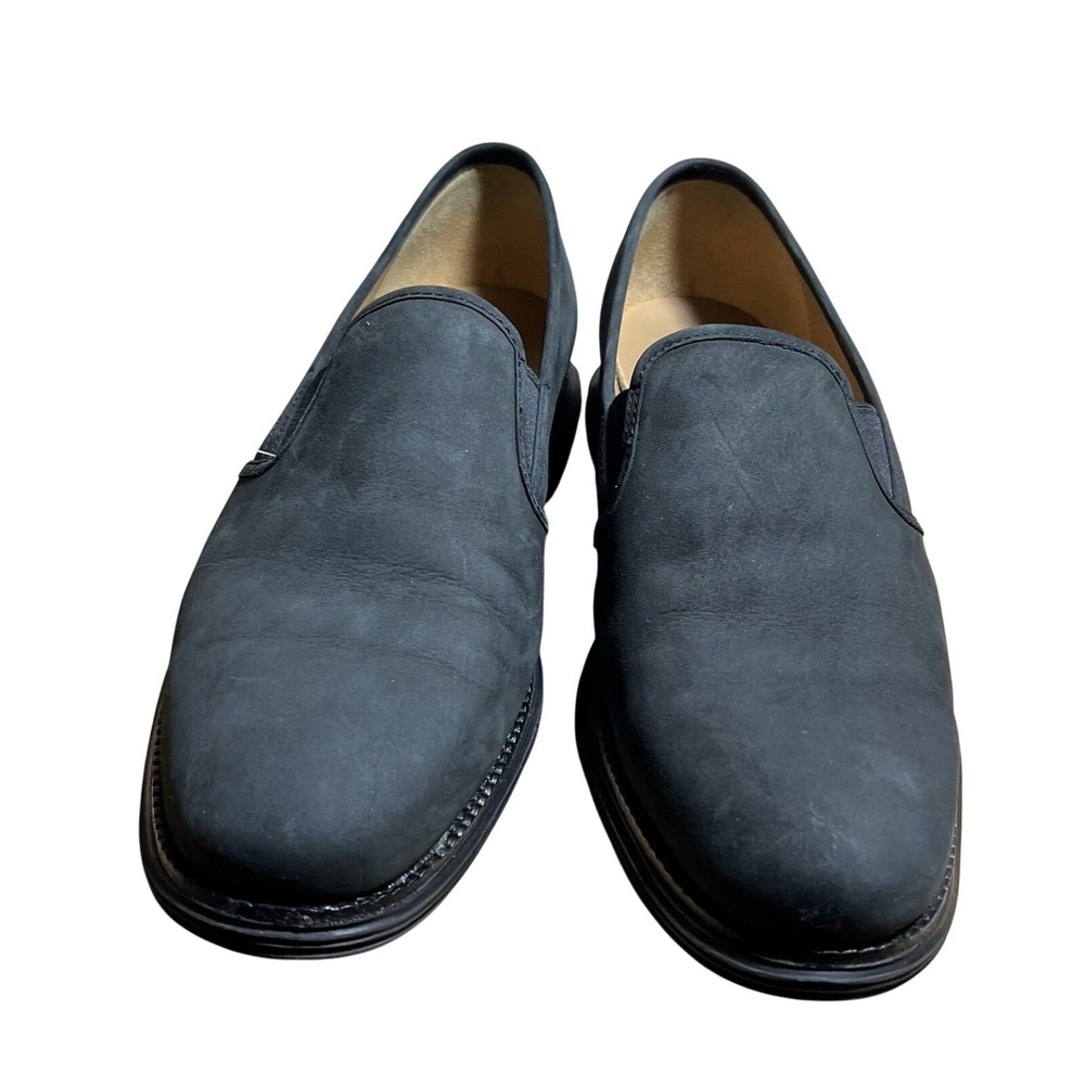 Cole Haan Mens Shoes Lot Size 10 Brown Leather Oxford & Black Suede Slip On